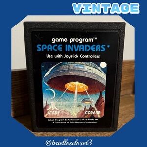 🌸 EUC Vintage SPACE INVADERS - Atari Video Game PAL Cartridge Game Program Only
